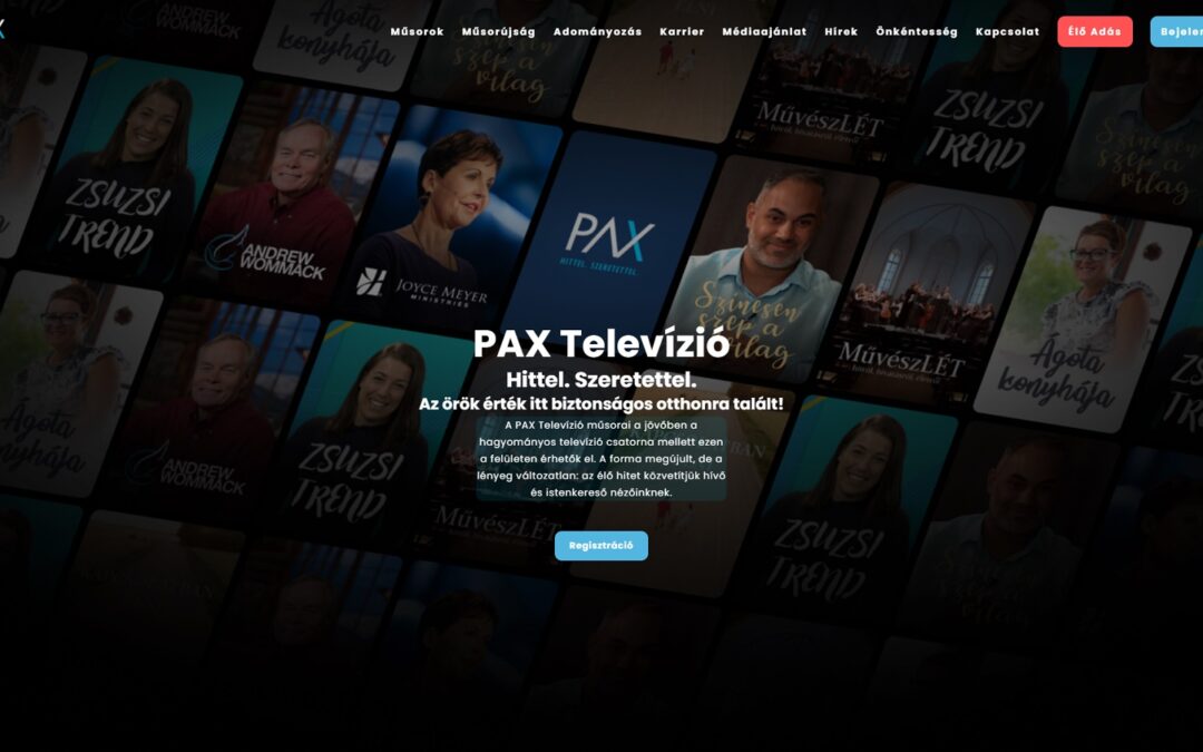 Megújult a Pax Tv weboldala