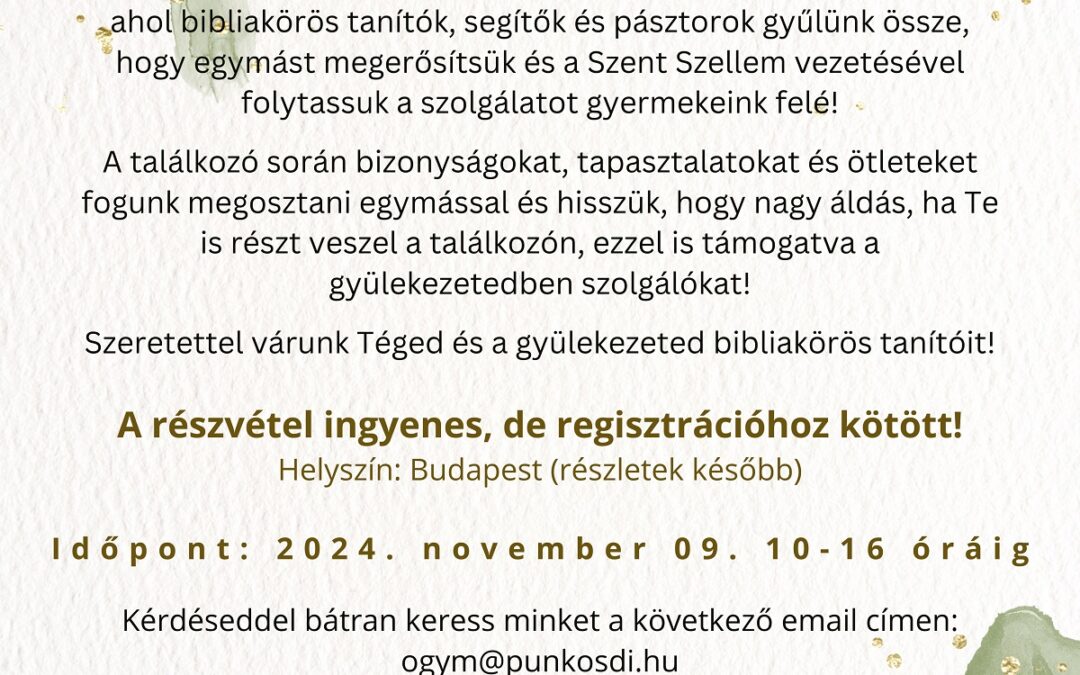 Gyermekmissziós Találkozó Budapesten