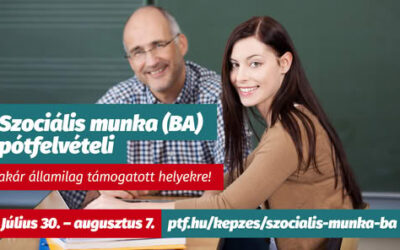 Pótfelvételi a PTF Szociális munka alapszakjára